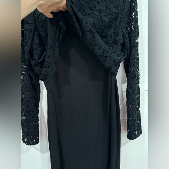 J.Jill Dress Wearever Collection Women Dress Lace Overlay Dress Black Size Small - Picture 6 of 9